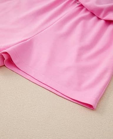 SELINK Lounge Sets for Women 2 Piece Skirt Colorblock Drop Shoulder T Shirt and Skort Set Summer Tracksuits Brown-S - Image 6