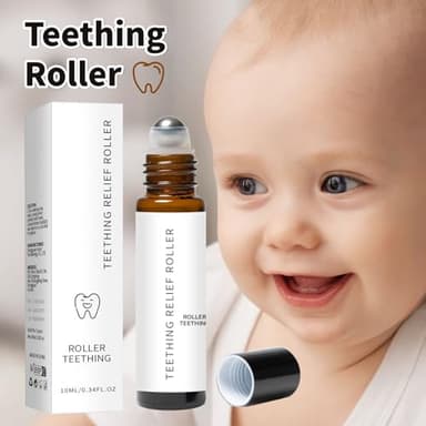 Teething Roller All Natural for Babies, Natural Gum Relief with Chamomile & Rose Oil, Gentle Massage Applicator for Soothing Infant Teething Pain, Essential Oil Massage Roller (2) - Image 7