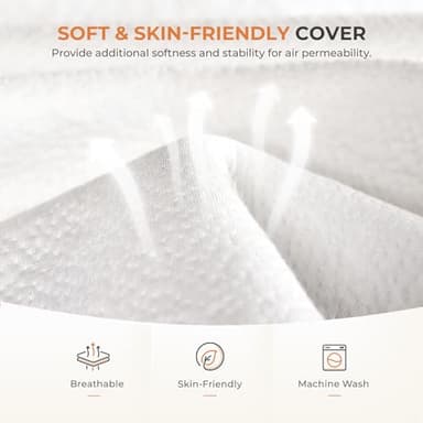 Sweetnight Tri Folding Mattress - 4-inch Foldable Mattress with a Collapsible and Washable Cover | Medium-Firm with Non-Slip Design | Suitable for RV Travel, Camping, Guest （Twin） - Image 4