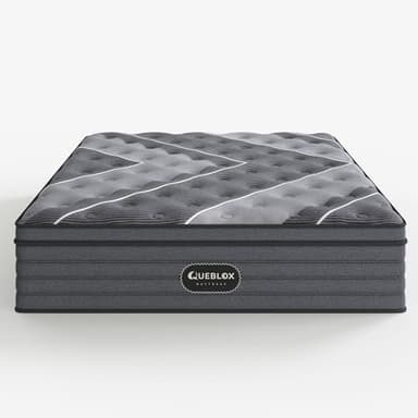 Queblox Full Mattress, 12 Inch Hybrid Mattress in a Box, Medium Firm, Memory Foam and Individual Pocket Springs for Pressure Relief, CertiPUR-US Certified - Image 1