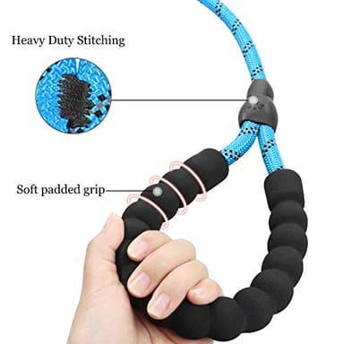 TagME Slip Leads for Dogs, 6 FT Heavy Duty Slip Leash with Padded Handle, Strong Rope No Pull Pet Training Leash for Small Dogs,Blue - Image 3