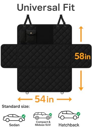 fidozen Premium Dog Car Seat Cover for Back Seat – Heavy-Duty Hammock Style with Seat Belt, Waterproof, Anti-Slip, Scratch-Resistant, Durable Pet Protector for SUV Truck, Easy to Clean, Universal Fit - Image 4