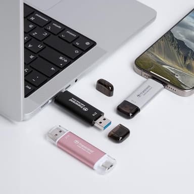 Transcend 256GB External SSD, Up to 1,050MB/s, Dual USB Flash Drive for iPhone&iPad&Mac, Windows&Android, Tablet&PC, Smart TV, USB 3.2 Gen 2 Thumb Drive Photo Stick, 2-in-1 Type C &Type A Memory Stick - Image 9
