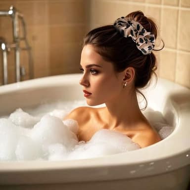 Hair Curlers to Sleep in with Leopard Print, Compatible with Scrunchies for Women, No Heatless Curls Headband Soft Sleep Scrunchie Silk Lazy Rollers for Long hair Overnight - Image 4