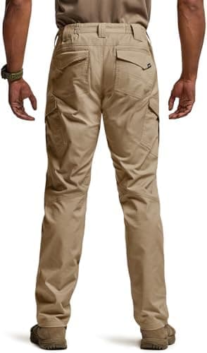 CQR Men's Flex Ripstop Tactical Pants, Water Resistant Stretch Cargo Pants, Lightweight EDC Hiking Work Pants - Image 5