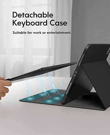 CHESONA for iPad Air 11 Inch Case with Keyboard M3/M2 (2025/2024), 7-Color Backlight, Multi-Touch Trackpad, 2 Wireless Channels, for iPad Pro 11 (4th/3rd/2nd/1st Gen) & iPad Air 5th & 4th Gen, Black - Image 7