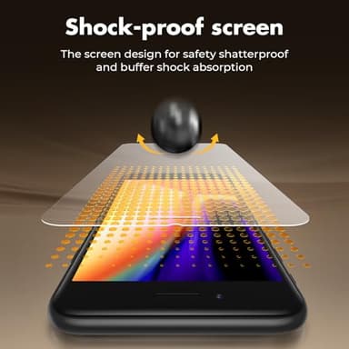 UNBREAKcable Shatterproof Tempered Glass Screen Protector for iPhone SE 2022/SE 2020, iPhone 8/7 [3-Pack] [99.99% HD Clear] [Easy Installation Frame] [9H Hardness][Bubble Free] for Apple 4.7'' - Image 3