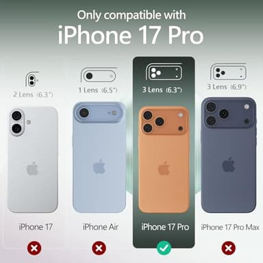 FireNova Magnetic for iPhone 17 Pro Case, Compatible with MagSafe, [Integrated Silicone Camera Control Button] [Camera Protection] Anti-Scratch Microfiber Lining Phone Case, 6.3", Calke Green - Image 9