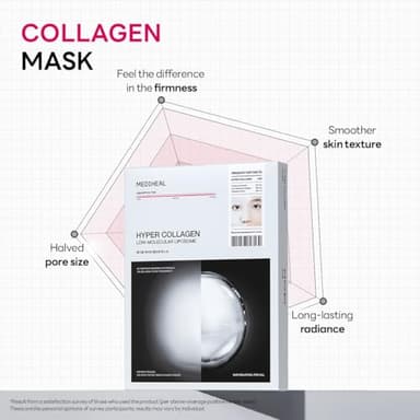 Mediheal Hyper Collagen Real Deep Mask 10pcs | Collagen Gel Mask for Multi-lifting Care | Achieves Bouncy Skin | Boosts Pore Elasticity | 30mins Quick Care - Image 6