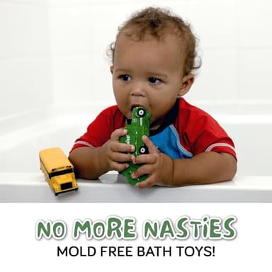 SplashEZ Mold Free Car Bath Toys for Kids | Toddler Bath Toys with No Hole for Water | Vehicles Set Ideal Size for Little Hands | Safe, Durable for Endless Tub Fun | Great for Boys & Girls Ages 0+ - Image 2