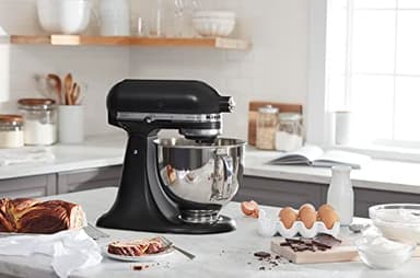 KitchenAid Artisan Series 5 Quart Tilt Head Stand Mixer with Pouring Shield KSM150PS, Matte Black - Image 3