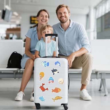 Anwyll 300Pcs Ocean Animal Stickers - Sea Animal Water Bottle Stickers for Kid Classroom Waterproof Vinyl Under The Sea Marine Creature Life Sticker Self Adhesive Fish Sticker for Party Decorations - Image 7