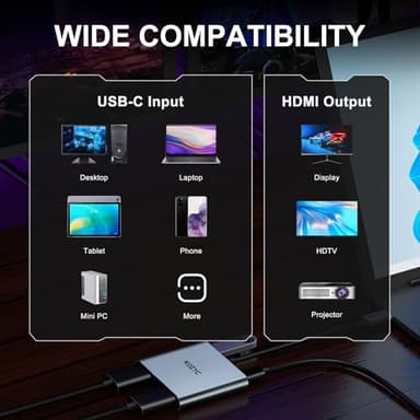 USB C to Dual HDMI Adapter 4K@30Hz, KOZYC USB C Hub Multiport Adapter with 2xHDMI, USB 3.0, 100W PD, Support USB C to HDMI Splitter Extended Display for MacBook Pro (MST is not Supported on MacOS) - Image 6