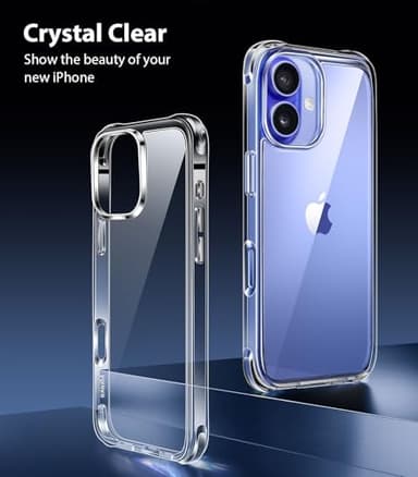Mkeke for iPhone 16 Case Clear, [Not Yellowing] [16FT Military-Grade Drop Protection], Slim Clear iPhone 16 Case for Apple iPhone 16 with Shockproof Bumper 2024 - Image 2