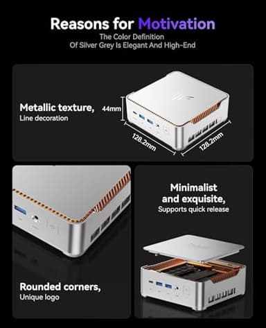 KAMRUI Hyper H2 Mini Gaming PC, in-tel Core i9-11900H (Beat 1195G7/5825U, up to 4.9GHz) 32GB RAM 1TB SSD Mini Desktop Computers, Triple 4K Display 6*USB3.2, USB-C, HDMI, DP, WiFi6, BT5.2, Office Home - Image 7