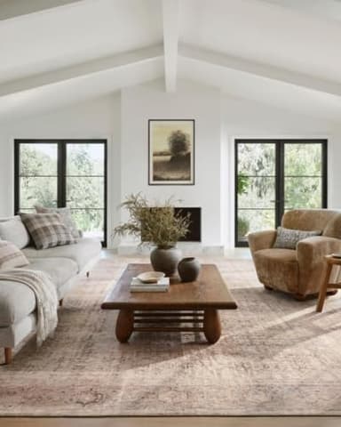 Loloi Amber Lewis Georgie Collection GER-02 Ocean/Sand 10'-0" x 14'-0", .19" Pile Height, Area Rug - Image 1