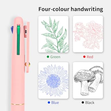 Ddaowanx Multicolor Pens, 4-in-1 Colored Ballpoint Pen 0.5mm Fine Point Smooth Writing,Nurse Accessories for Work,Gifts for Teen Girls,6-Count - Image 5