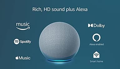Amazon Echo (newest model), Alexa speaker with premium sound, Ideal for large bedrooms, living rooms and kitchens, Twilight Blue - Image 10