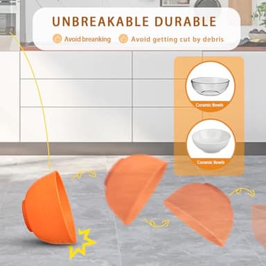 Rubtlamp Wheat Straw Dinnerware Set, 16Pcs Unbreakable Plates And Bowls Sets of 4, Plastic Plates Set Reusable (Four Colors) Include Dinner Platos, Dessert Platos, Cereal Bowls, Cups for Daily - Image 4