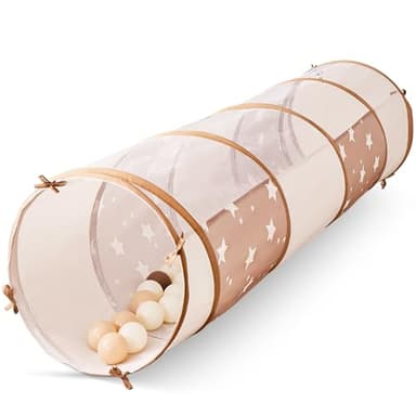 Tiny Land Tunnel Toys for Toddlers, 69" x 18" Baby Tunnel Crawl Indoor, Play Tunnel for Kids to Crawl Through, Pop Up Dog Tunnel, Baby Outdoor Toys - Image 1