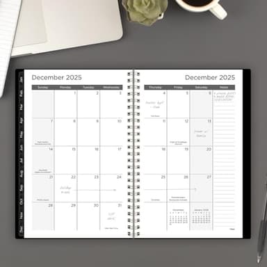 Mead 2025 Planner, Weekly & Monthly, 15-Month, 5-1/2" x 8-1/2", Small, Basic, Black (CRW4200525) - Image 3