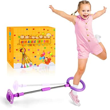 Chridark Ankle Skip Ball for Kids - Foldable Flash Wheel Skip Ball, Outside Game Toys for Kids & Adults, Gift for Boys & Girls Age 5 6 7 8 9 10 Years Old, Purple - Image 1