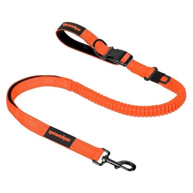 Heavy Duty Double-Handle Dog Leash with Reflective Design,4~6FT No-Pull Dog Leash for Medium to Large Dogs,Traffic Handle and Retractable Car Safety Harness with Elastic Bungee Leash. - Image 1