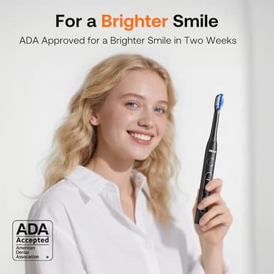 Bitvae ADA Accepted Electric Toothbrush, Travel Toothbrush Rechargeable for Adults and Kids, 60-Day Battery, 5 Modes, 8 Heads, Portable Travel Case & Holder, Shadow Black - Image 9
