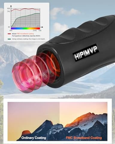IPX7 Waterproof Powerful 10x25 Pocket Mini Monocular Telescope for Hunting,BAK4 Prism FMC Lens Monoculars for Kids Adults Bird Watching Hiking Camping Wildlife - Image 3