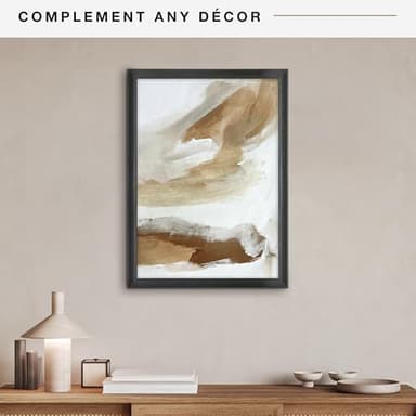 MCS Studio Gallery Classic 20x28 Poster Frame Black Woodgrain, Vertical & Horizontal Wall Hanging Large Picture Frame for Photos, Posters & Art Prints (1-Pack) - Image 3