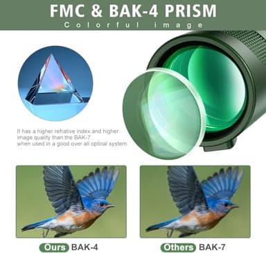 40X60 Monocular Telescope with Smartphone Holder& Tripod, High Power Nitrogen-Filled Monocular for Adults with BAK4 Prism & FMC Lens, HD Monocular Scope for Birdwatching Hiking Concert Travelling - Image 2