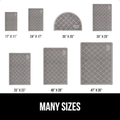 GORILLA GRIP Cat Litter Box Mat, 35x23, Water Resistant, US Designed Kitty Litter Trapping Mats, Easy to Clean, Scatter Control, Less Mess and Clean Floors, Kitten Supplies for Indoor Cats, Gray - Image 6