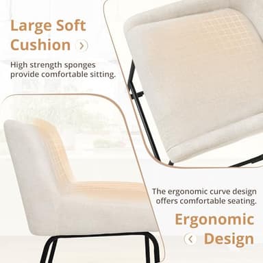 LUE BONA 26 Inch Counter Height Bar Stools Set of 4, Linen Upholstered Barstools, Barstool with Back, Comfortable Bar Chairs, Modern Counter Stools for Kitchen Counter Island - Image 5