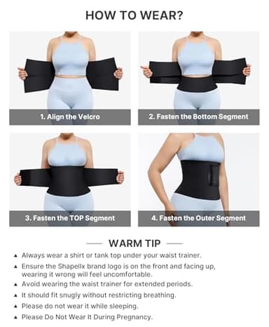 SHAPELLX Waist Trainer for Women Lower Belly Fat Tummy Control Sport Workout Body Shaper Waist Cincher Corset Shapewear - Image 5