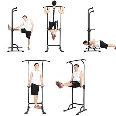 soges Power Tower Pull Up & Dip Station Multi-Function Home Strength Training Fitness Workout Station Height Adjustable, PSBB005-N - Image 8