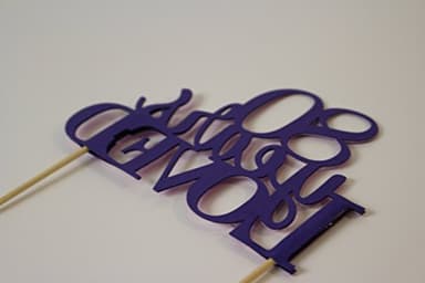 All About Details Purple 80-Years-Loved Cake Topper,1PC, 80th Birthday, Party Decor, Glitter (Purple) - Image 3