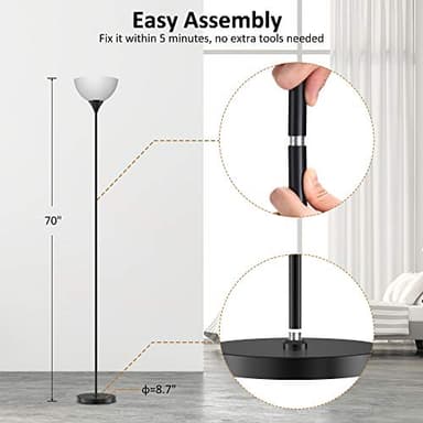 PESRAE Smart RGB Floor Lamps Work with Alexa, Google Assistant WiFi App, Modern Color Changing Floor Lamp, Dimmable Corner Floor Lamp for Living Room, Bedroom and Play Room (Without Remote Control) - Image 7