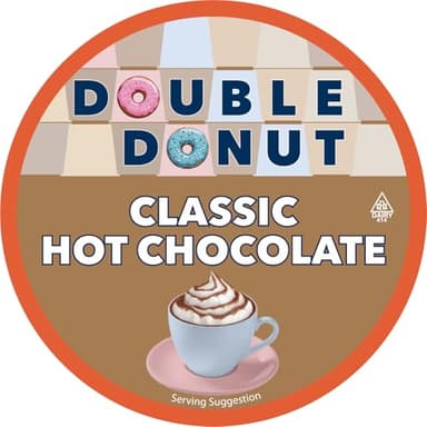 Double Donut Hot Chocolate Pods for Keurig K Cups Brewers, Single Serve Classic Hot Cocoa Pods, 24 Count - Image 2