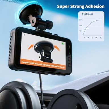 Suplogico 4Pcs Heavy Duty Dash Cam Adhesive Pads - 248°F Heat Resistant Sticky Tape for Windshield, Car Mounts & GPS, 60% Stronger Bond, No Residue, Universal Fit for All Dash Cams (2.2 inch Round) - Image 2