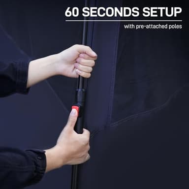 EVER ADVANCED Blackout 6 Person Camping Tent, Instant Cabin Tent for Family with Vestibule and Large Mesh Windows, 60s Easy Setup, Double Layer, Water-Resistant, Orange&Black - Image 8