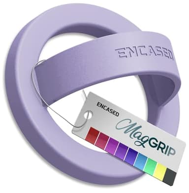Encased Magnetic Phone Grip Holder (Compatible with MagSafe) Thin Silicone Finger Loop Ring for iPhone (Periwinkle) - Image 1