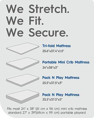 TotBasic Mini Crib Sheets 24x38, Ultra Soft Pack N Play Sheets Fitted Boy Girl, Neutral Pack and Play Mattress Sheets, Premium Jersey Knit Portable Crib Sheets Hypoallergenic, Forest Bear & Deer - Image 4