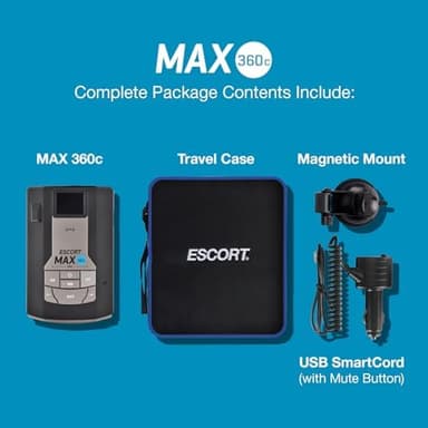 Escort MAX 360c Laser Radar Detector - WiFi and Bluetooth Enabled, 360° Protection, Extreme Long Range, Voice Alerts, Apple CarPlay and Android Auto Compatible, Black - Image 7