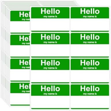 200 Pcs St. Patrick's Day Name Tags Stickers, 3.5" x 2.25" Hello My Name is Stickers, Green Name Tag, Adhesive Label Sticker for Office, Meeting, School, Teachers and Mailing - Image 8