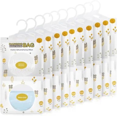 Vacplus Moisture Absorbers, Hanging Closet Dehumidifier Bags, Humidity Packs, Desiccant, Closet Dehumidifiers with Fragrance Free, 10 Pack, 9.8 OZ - Image 1