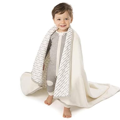 Oversized Luxuriously Soft Blanket for Toddler, Baby, Infant, Newborn, Boys, and Girls - Plush Unisex Receiving Blankets for Crib and Stroller, Ivory/Grey, 47” x 47”, Furry Blankie by baby deedee - Image 4