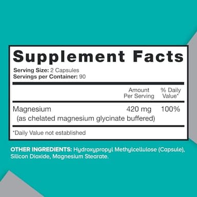 Qunol Magnesium Capsules 420mg, 100% DV, High Absorption Magnesium Supplement, Extra Strength, Bone and Muscle Health Supplement, 180 Count - Image 4