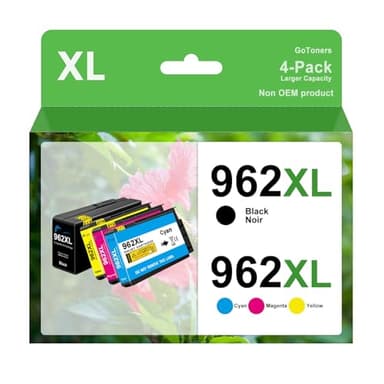 GoToners 962XL Compatible Ink Cartridges Combo Pack Replacement for HP 962 XL Works with OfficeJet Pro 9010 9020 Series, 9012 9014 9015 9016 9018 9022 9025 9026 9027 9028 9029 Printer (Black & CMY) - Image 1