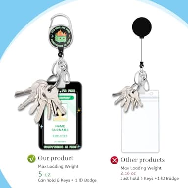 Hancynir Lanyards for Id Badges, Dumpster on Fire Badge Holder with Retractable Reel Clip, Funny Work Name Tags Keychain Lanyard ID Card Protector Cover Case for Women Teacher Nurse Doctor Office - Image 5