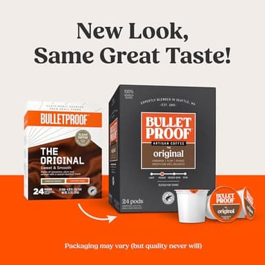 Bulletproof Original Medium-Roast Single-Serve Coffee Pods, 24 Count, 100% Arabica Beans, Clean Coffee Tested for Toxins, Packaging May Vary - Image 2